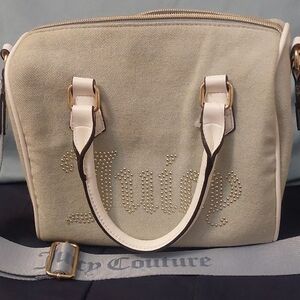 Juicy Couture Tan Satchel with Gold Accents